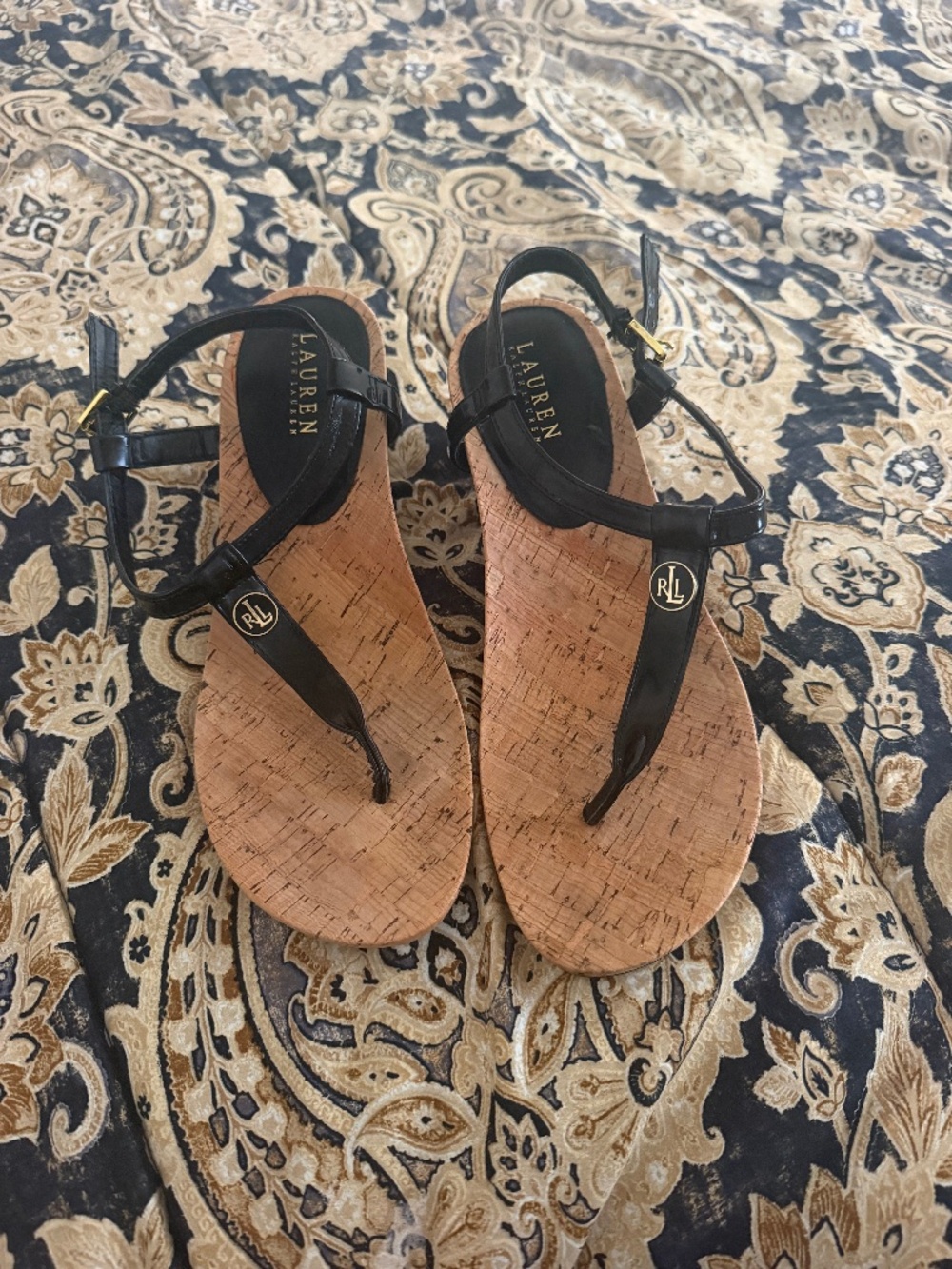 Women’s Size 10 B Ralph Lauren Lauren Ralph Lauren Black Wedges Heels